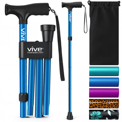 Folding Cane - Blue