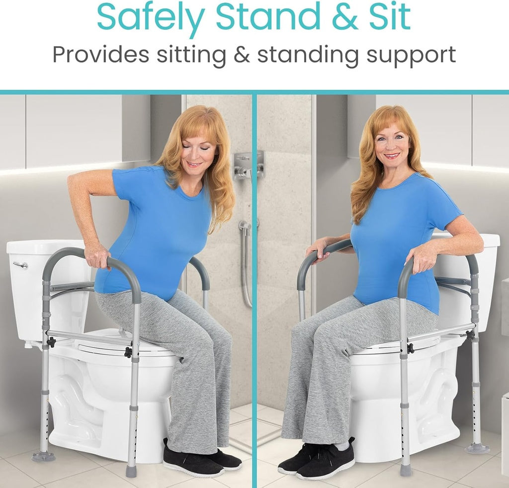Toilet Safety Frame With Handles - Width Fixed