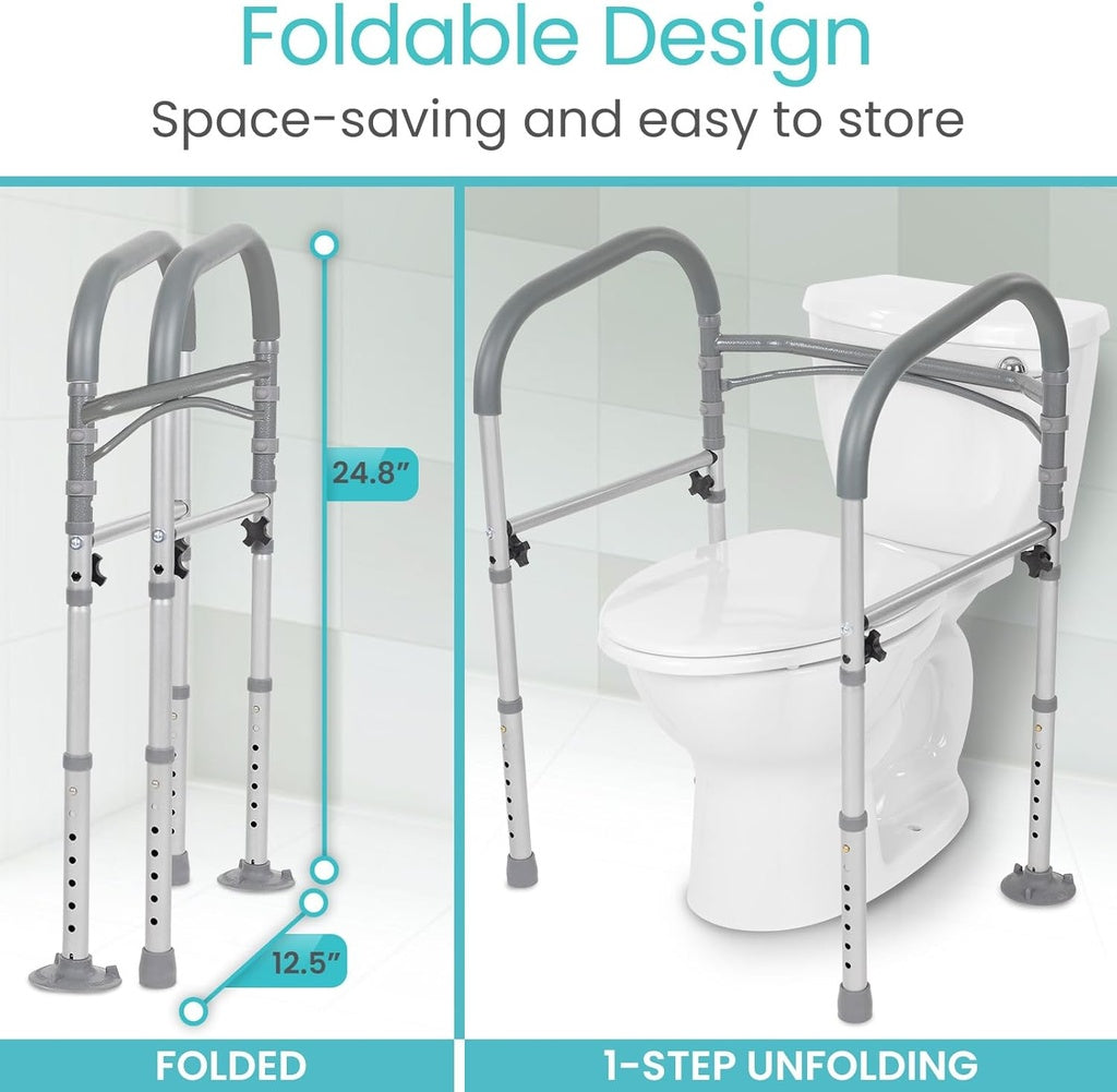 Toilet Safety Frame With Handles - Width Fixed