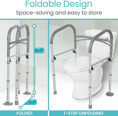 Toilet Safety Frame With Handles - Width Fixed