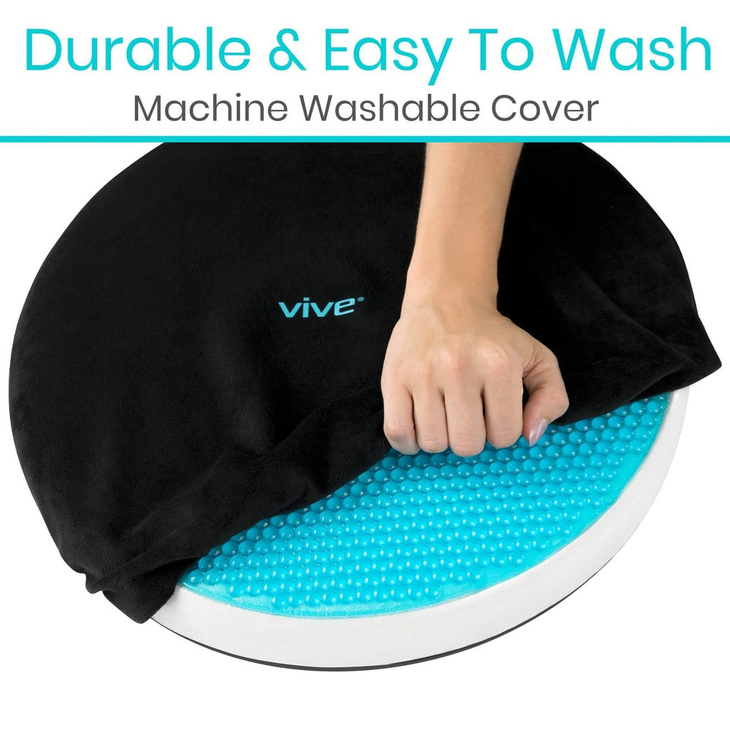 Gel Swivel Seat Cushion With Rotating Base - Bathroom Safety & Daily Living