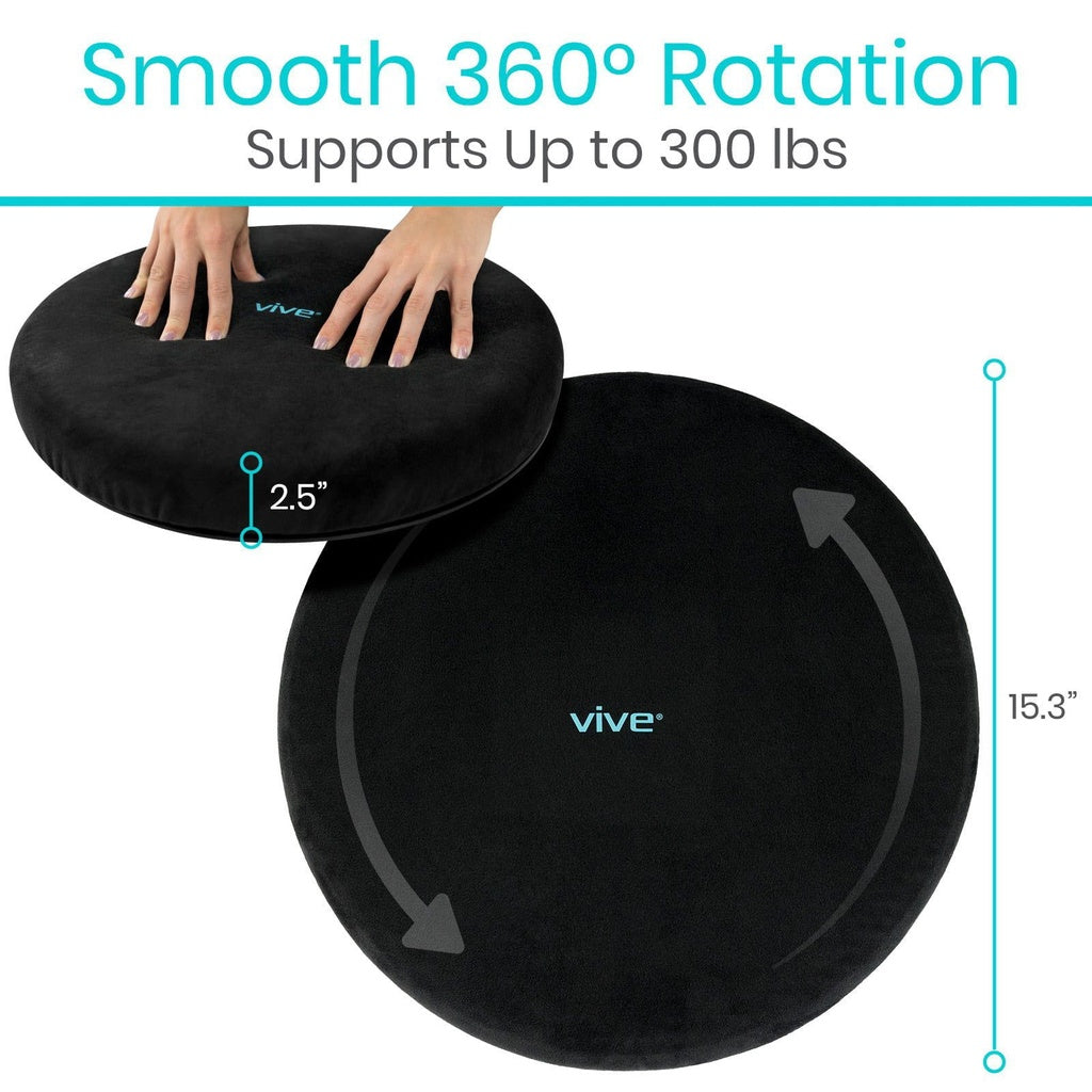 Gel Swivel Seat Cushion With Rotating Base - Bathroom Safety & Daily Living