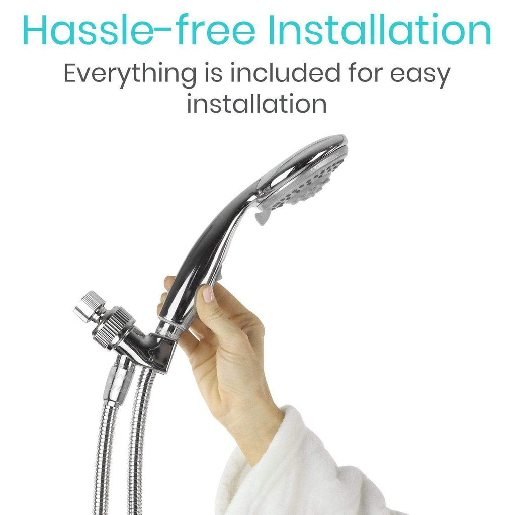 Handheld Shower Head With Long Hose Multiple Spray Settings - Handheld Shower Head