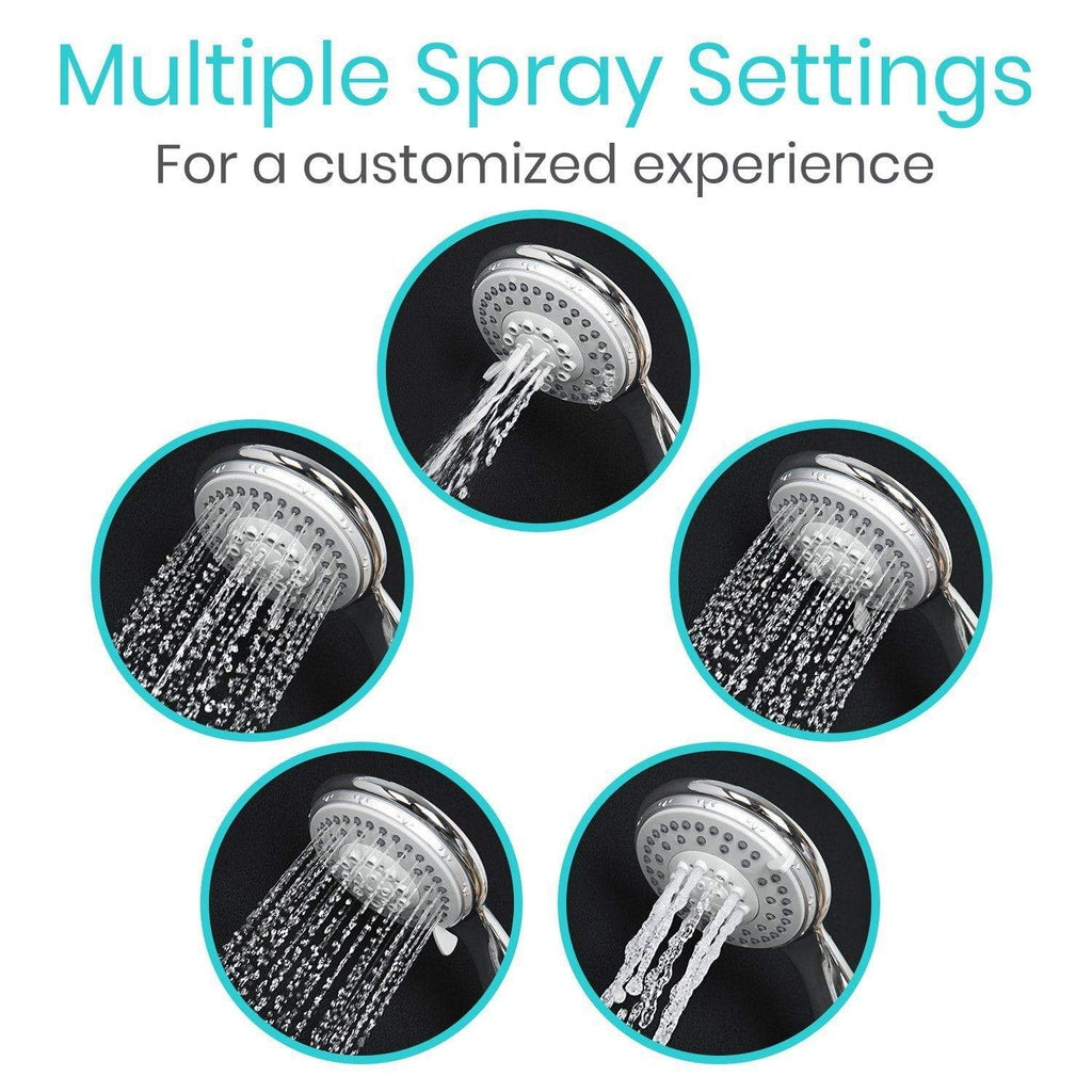 Handheld Shower Head With Long Hose Multiple Spray Settings - Handheld Shower Head