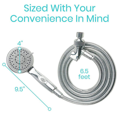 Handheld Shower Head With Long Hose Multiple Spray Settings - Handheld Shower Head