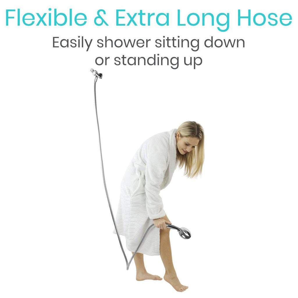 Handheld Shower Head With Long Hose Multiple Spray Settings - Handheld Shower Head