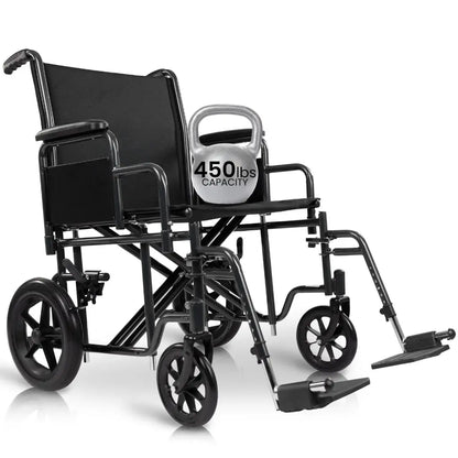 Bariatric Transport Wheelchair (22’’ 450lbs) - 22’’