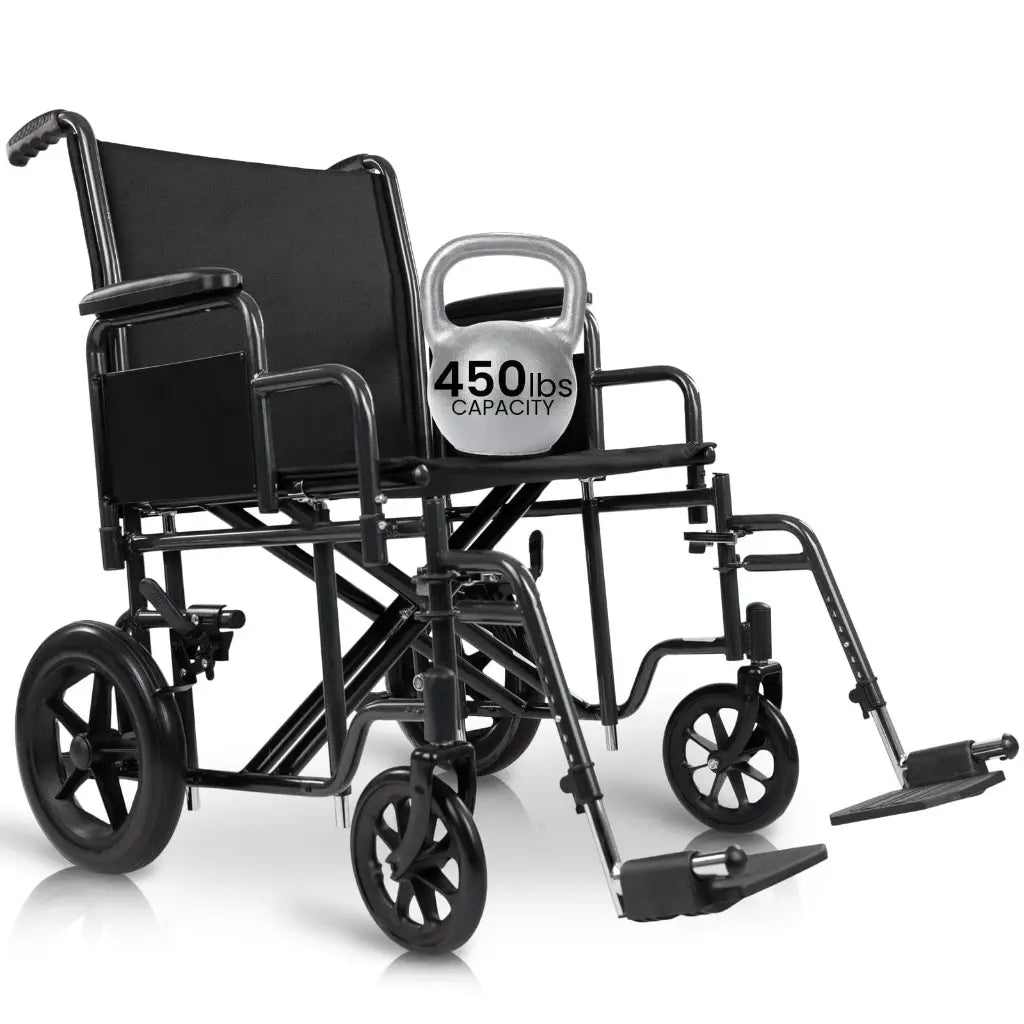 Bariatric Transport Wheelchair (22’’ 450lbs) - 22’’