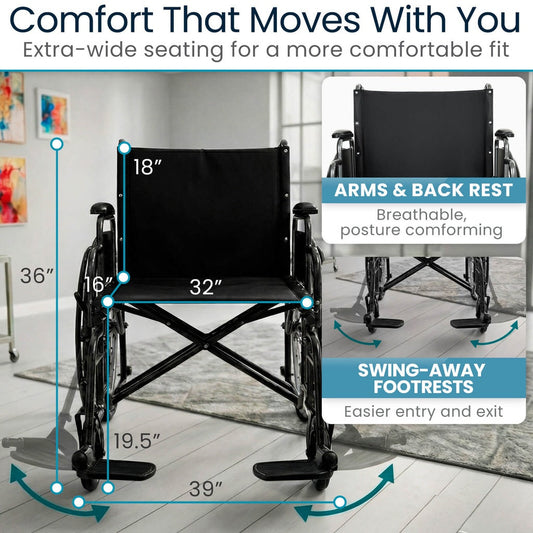 Bariatric Wheelchair K7 (32’’ 700lbs)