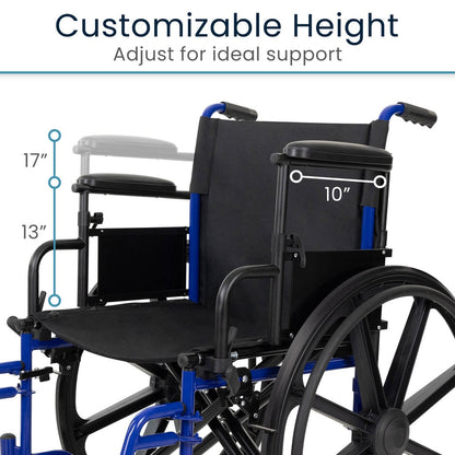 Height-Adjustable Wheelchair Armrests, Pair With Padded Supports - Mobility & Transfer Equipment