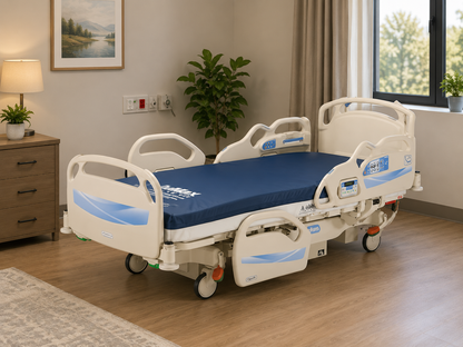Hill-Rom Advanta 2 hospital bed in a room, flat position