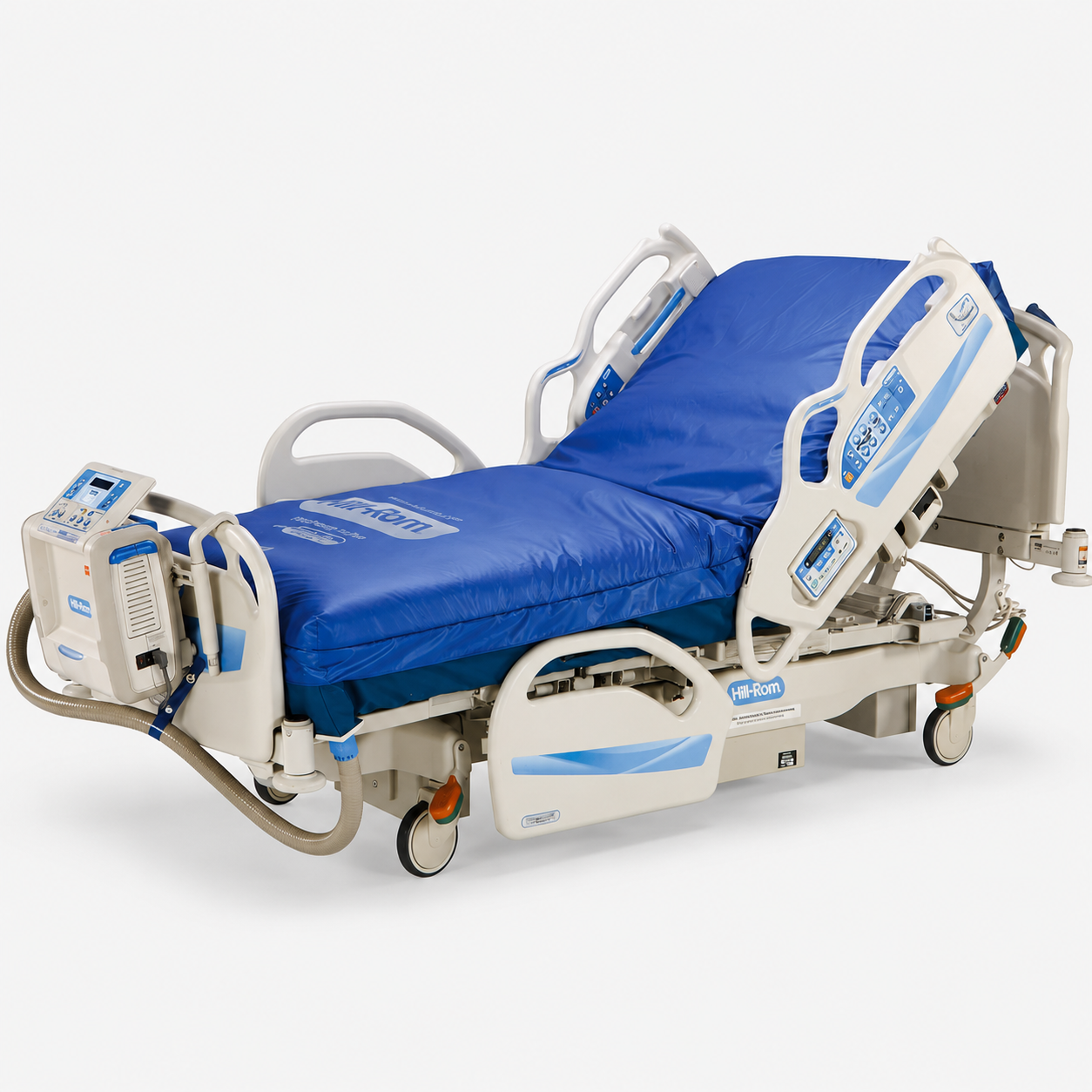 Hill-Rom Advanta 2 hospital bed in a room, reclined position