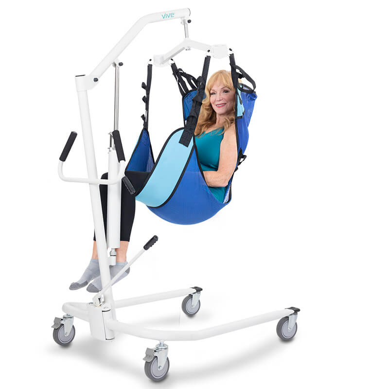 Hydraulic Patient Lift With Sling And Rolling Base - Mobility & Transfer Equipment