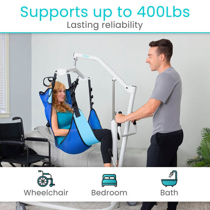 Hydraulic Patient Lift With Sling And Rolling Base - Mobility & Transfer Equipment