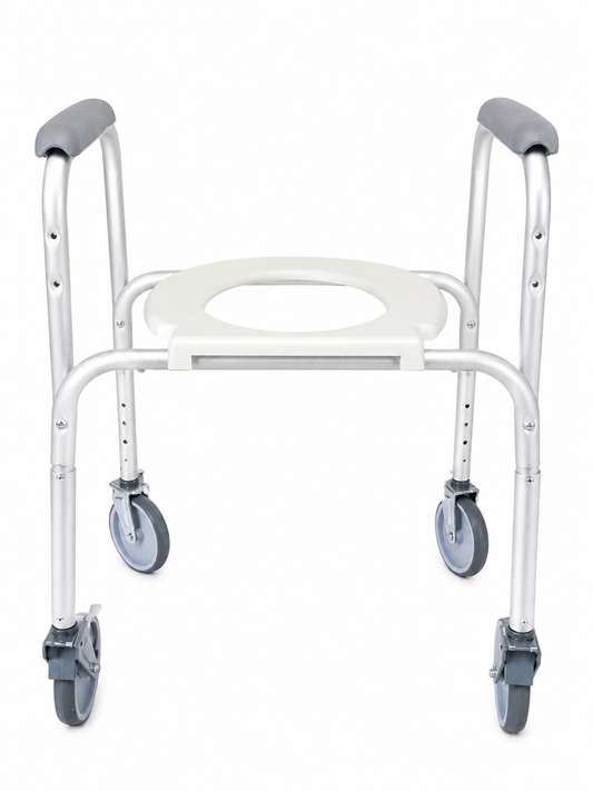 Invacare 6358 Mobile Shower Commode Chair - Mobile Shower Commode Chair