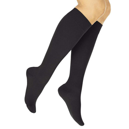 Knee High Compression Stockings 15-20mmHg - Large / Black