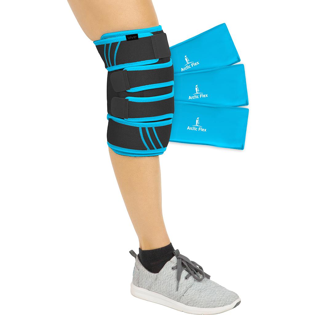 Knee Ice Wrap - Black/Blue
