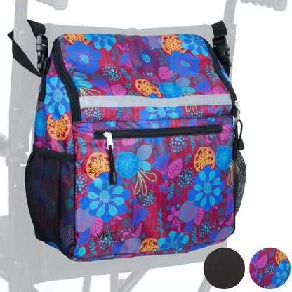 Wheelchair Bag Large - Purple Floral