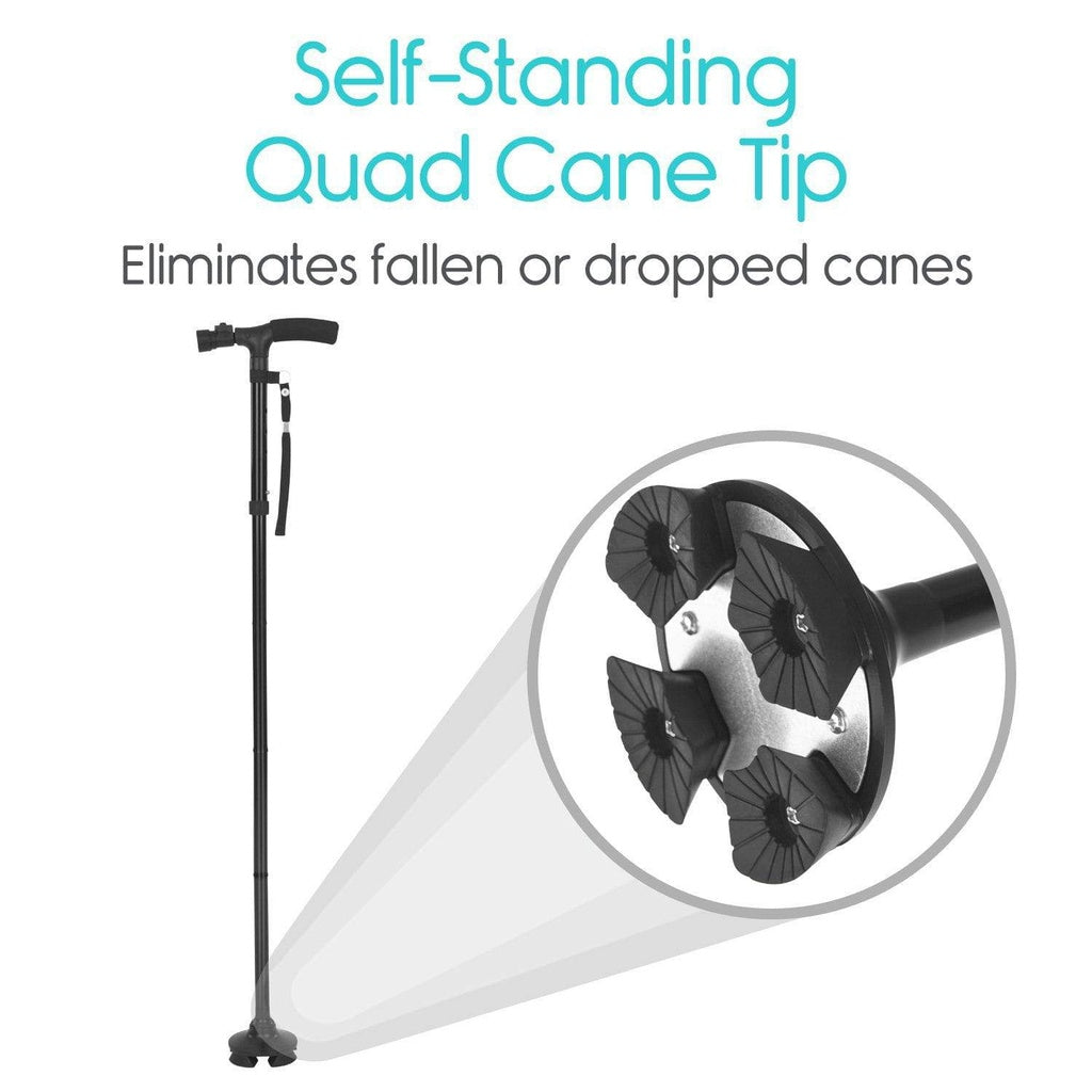 LED Folding Walking Cane Adjustable Height With Light - Folding Walking Cane