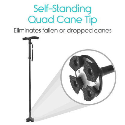 LED Folding Walking Cane Adjustable Height With Light - Folding Walking Cane