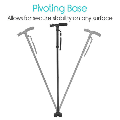 LED Folding Walking Cane Adjustable Height With Light - Folding Walking Cane