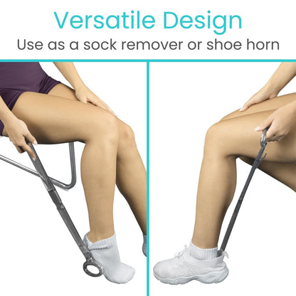 Shoehorn With Sock Remover Clear 23’’