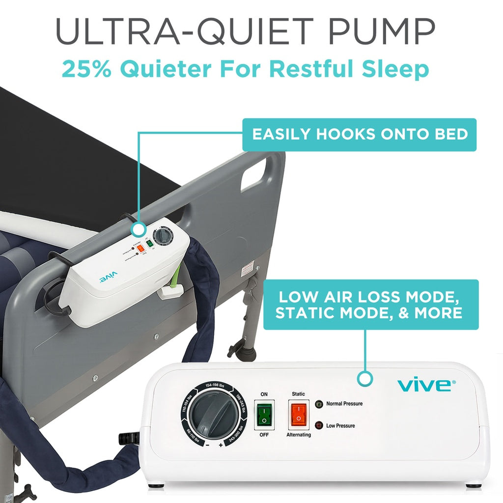 Low-Air-Loss 8-Inch Alternating-Pressure Mattress With Pump - Hospital Beds & Accessories