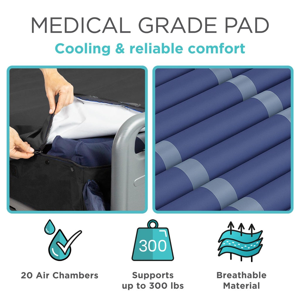 Low-Air-Loss 8-Inch Alternating-Pressure Mattress With Pump - Hospital Beds & Accessories