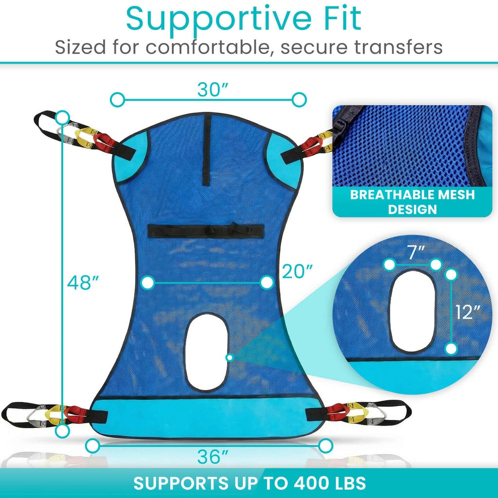 Hydraulic Patient Lift With Sling With Opening