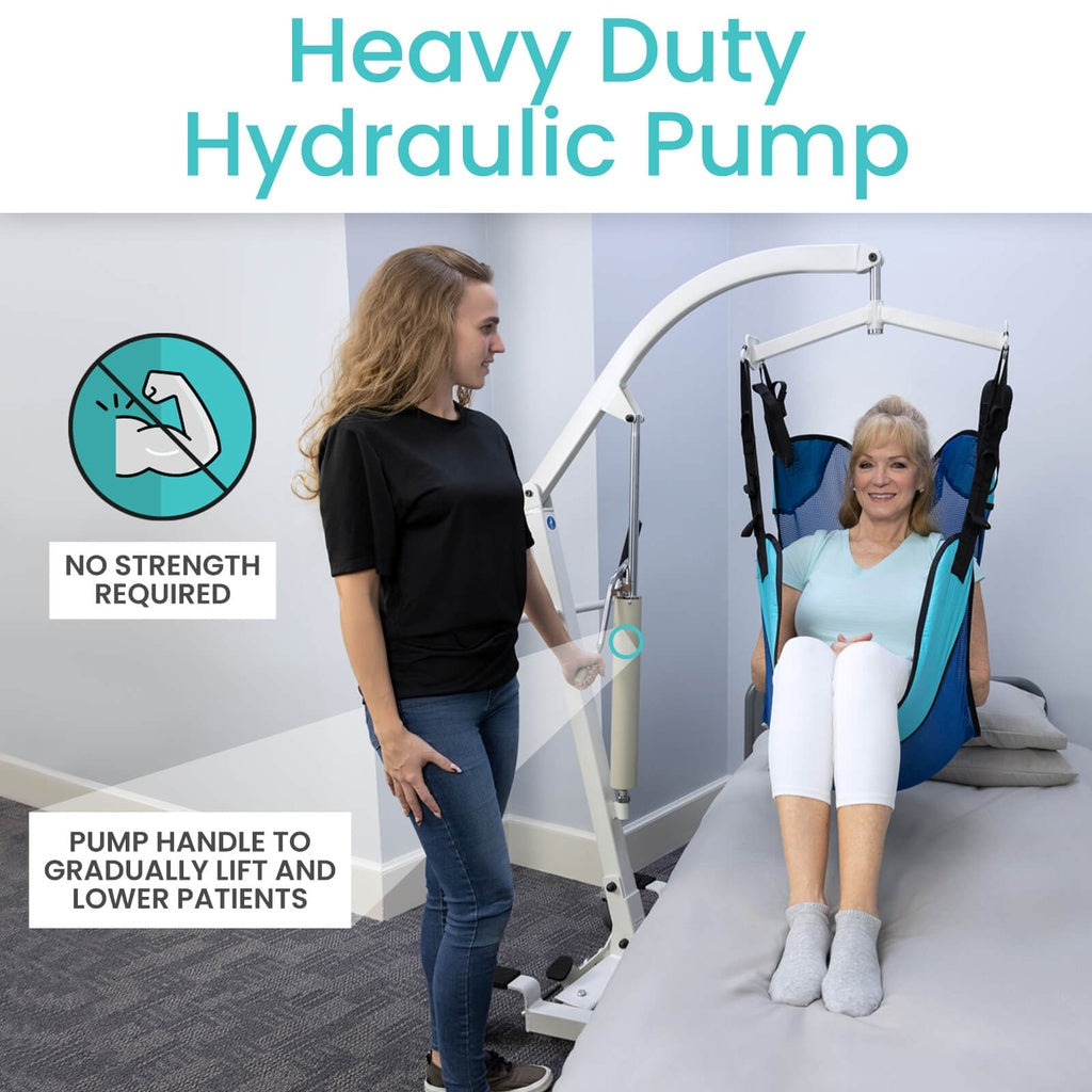 Hydraulic Patient Lift With Sling With Opening