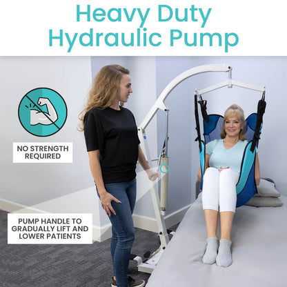 Hydraulic Patient Lift With Sling With Opening