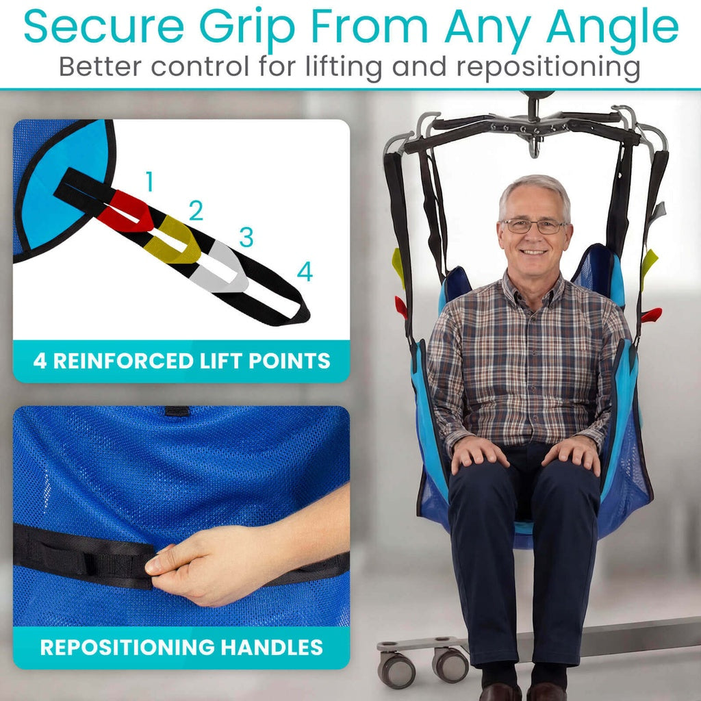 Hydraulic Patient Lift With Sling With Opening