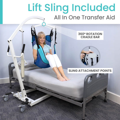 Hydraulic Patient Lift With Sling With Opening