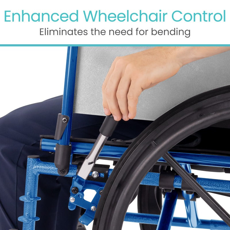 Manual Wheelchair Brake Handle Extensions With Easy-Grip Ends - Mobility & Transfer Equipment