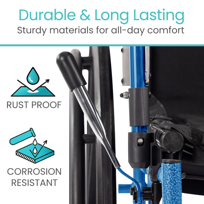Manual Wheelchair Brake Handle Extensions With Easy-Grip Ends - Mobility & Transfer Equipment