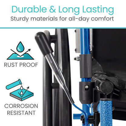 Manual Wheelchair Brake Handle Extensions With Easy-Grip Ends - Mobility & Transfer Equipment