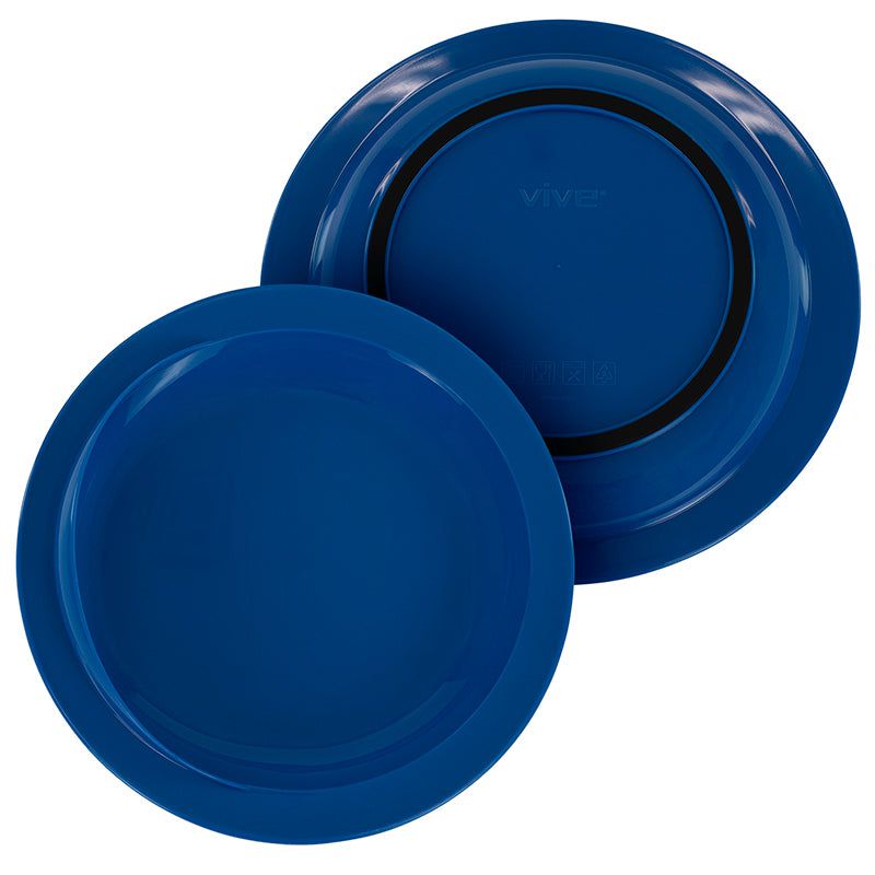 Spill Proof Scoop Plate - Blue / 2 Pack