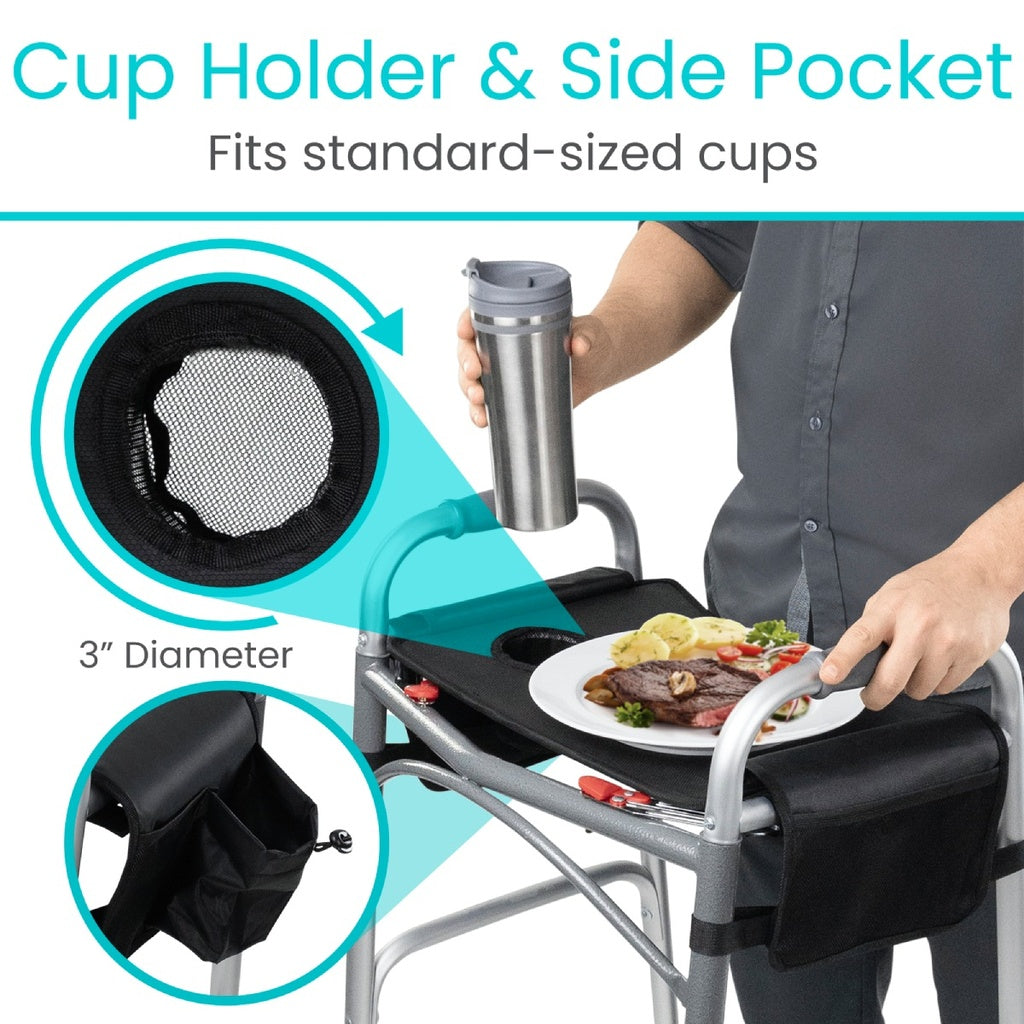 Walker Tray With Pockets