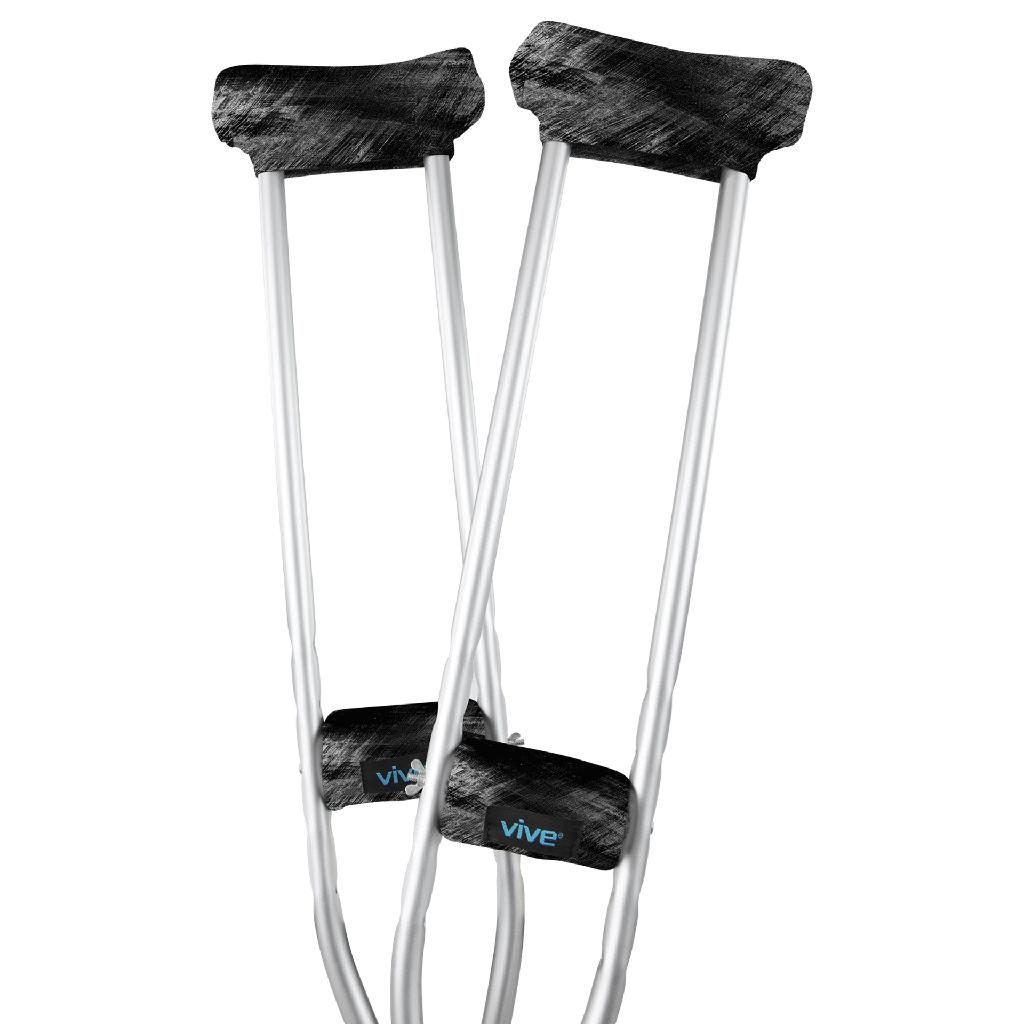 Crutch Pads - Black Brushed
