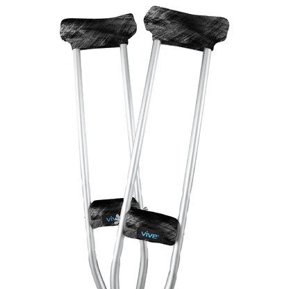 Crutch Pads - Black Brushed