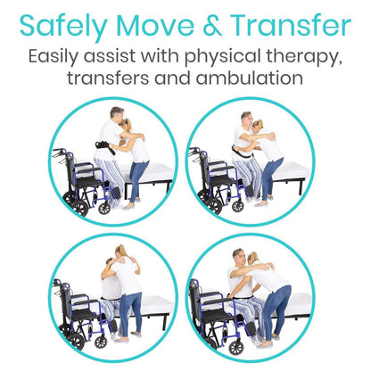 Transfer Belt with Handles - Metal Buckle