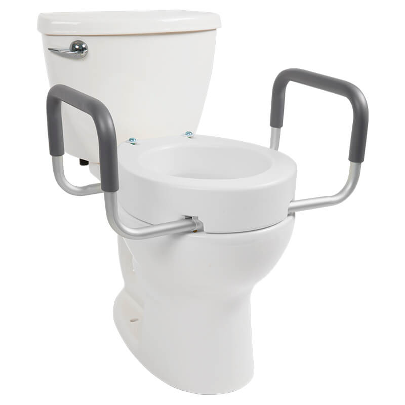 Toilet Seat Riser with Arms - Elongated