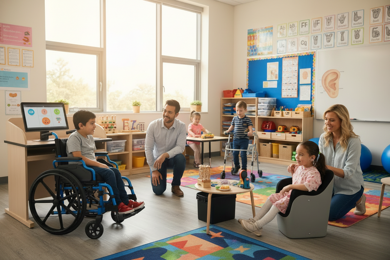 Classroom adaptive seating setup