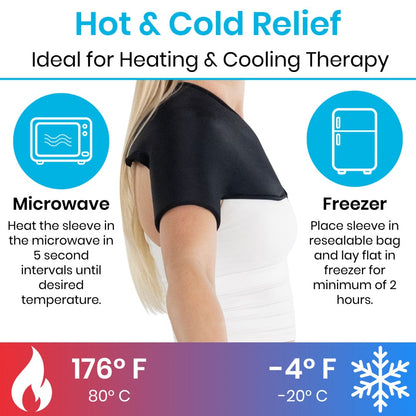Reusable Hot & Cold Shoulder Therapy Sleeve With Adjustable Strap - Orthopedics & Bracing