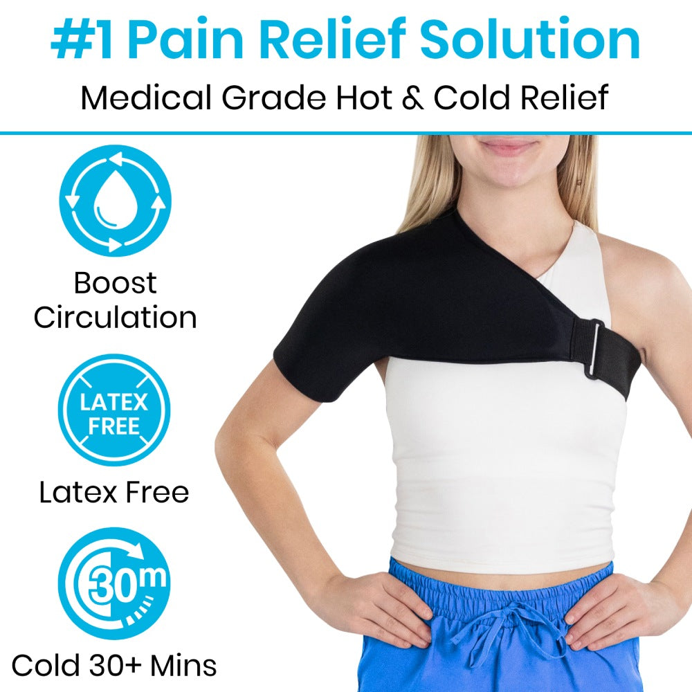 Reusable Hot & Cold Shoulder Therapy Sleeve With Adjustable Strap - Orthopedics & Bracing