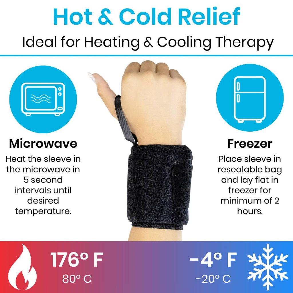 Reusable Hot & Cold Wrist Therapy Wraps, 2 Pack - Orthopedics & Bracing