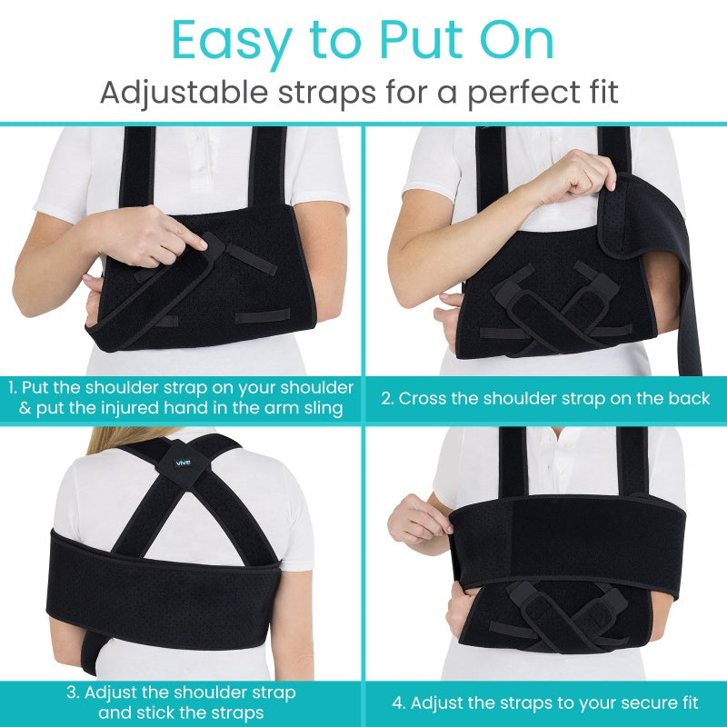 Shoulder Immobilizer Night Arm Sling With Adjustable Straps - Orthopedics & Bracing