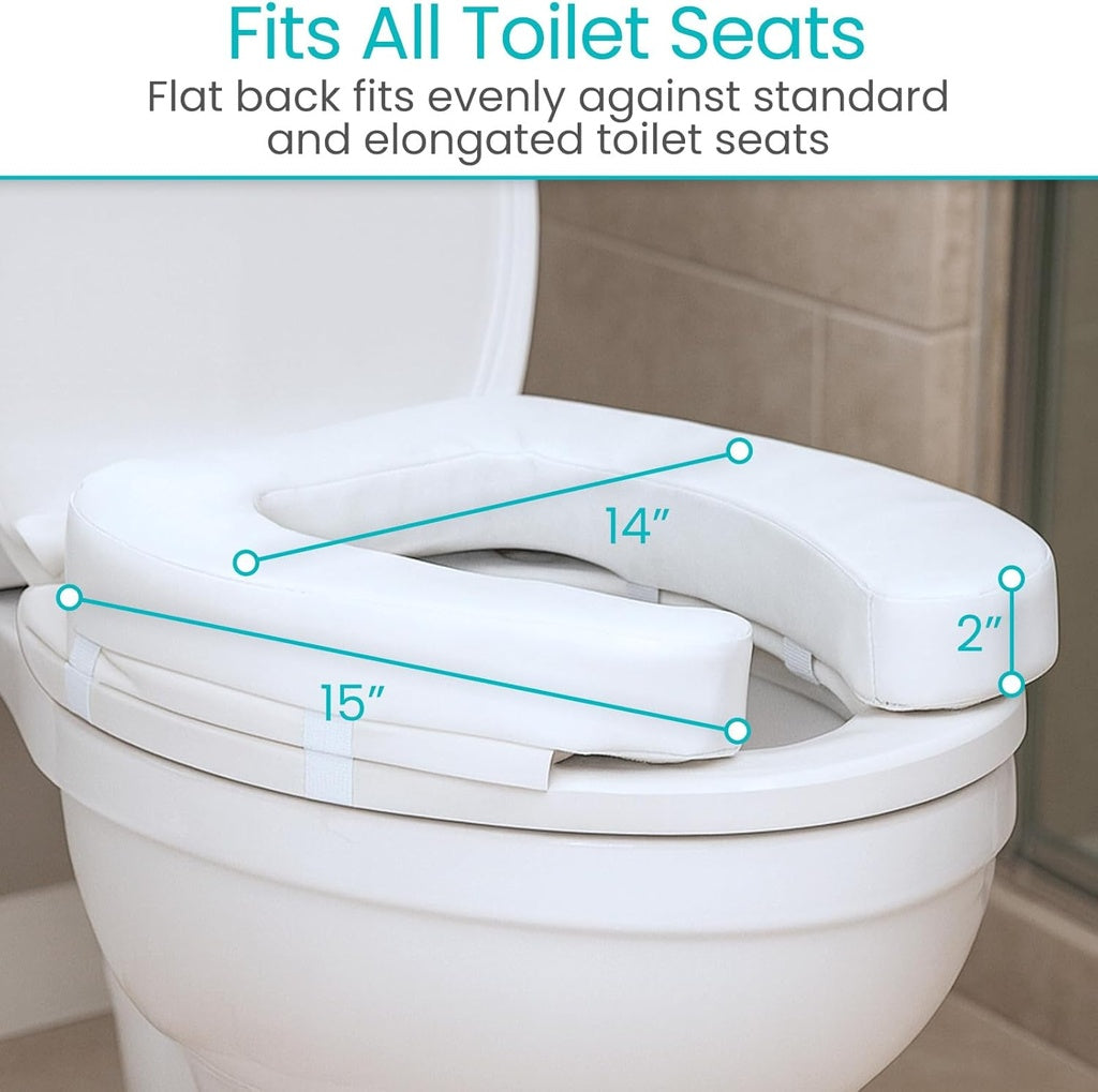 Cushioned Toilet Seat Riser 2’’ Soft