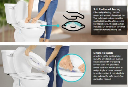 Cushioned Toilet Seat Riser 4’’ Soft