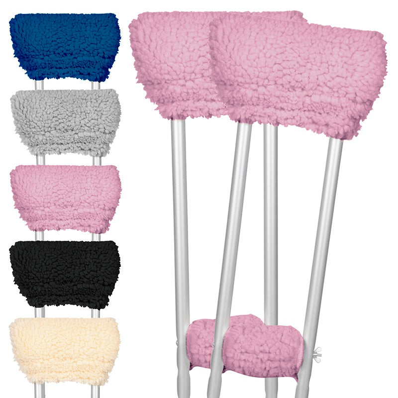 Sheepskin Crutch Pads - Pink